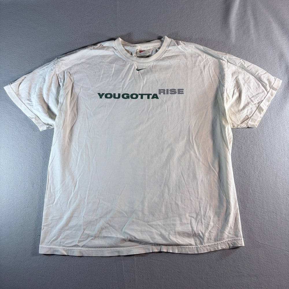 Nike Team Michigan State Spartans MSU You Gotta Rise Graphic Tee Mens XL White